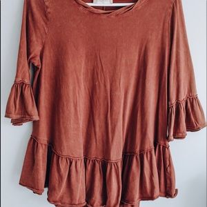 LONG SLEEVE BABYDOLL TOP